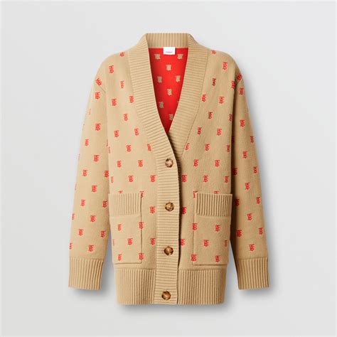 burberry monogram wool cardigan|vintage Burberry cardigan.